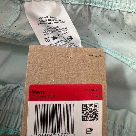 Nike Court Dri-Fit ADV Rafa Nadal 7” Tennis Shorts Green DV2881-346 Mens NEW - Picture 9 of 16